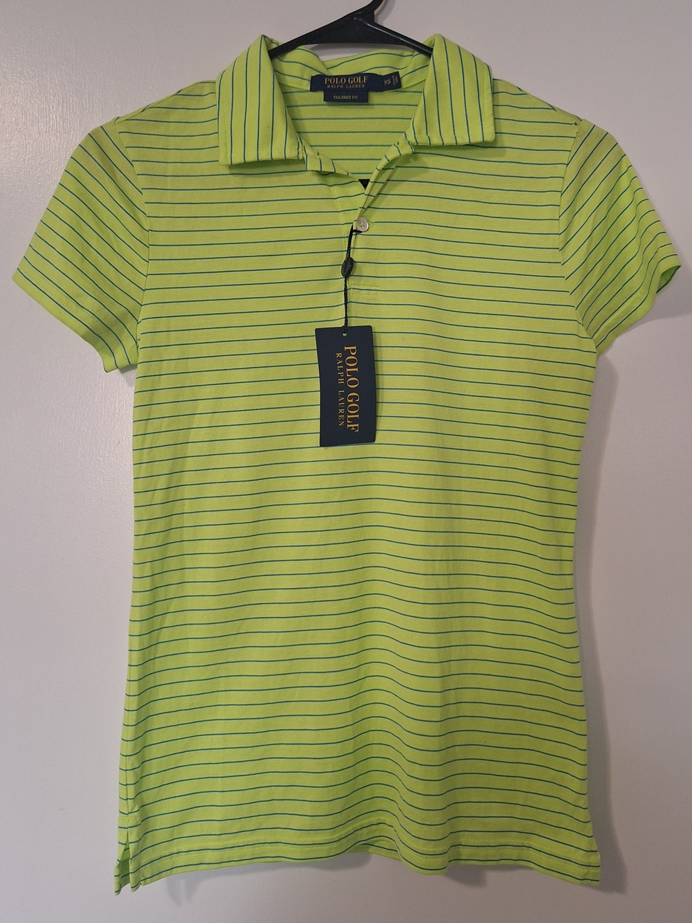 Polo Golf by Ralph Lauren Green Striped Polo Shirt Size XS